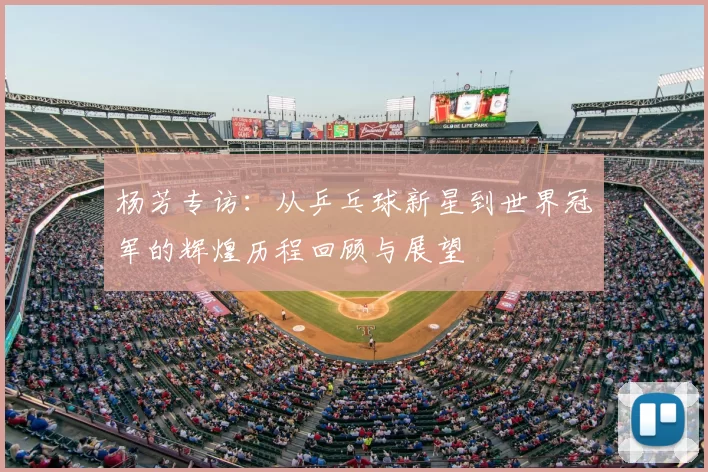 杨芳专访:从乒乓球新星到世界冠军的辉煌历程回顾与展望